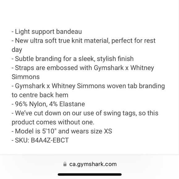 Gymshark x Whitney Eyelash Knit Bandeau Bra - Picture 3 of 8